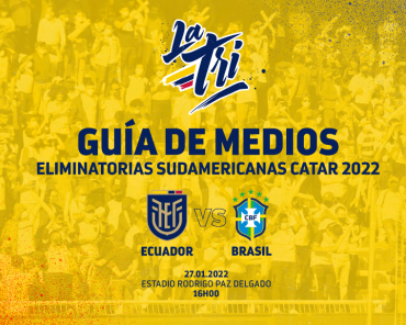 Guía de Medios ECU vs BRA Enero 2022